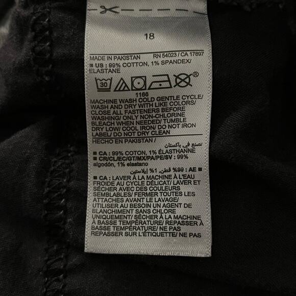 Old Navy High-Rise Vintage Slim Gray Jeans Size 18 Raw Hem Secret-Smooth Pockets - Picture 4 of 5